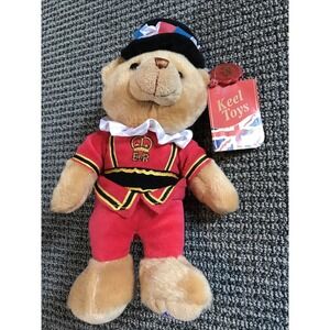 Keel Toys Beefeater Bear 12" Plush Teddy Hug Me London Guard Bear Stuffed Animal